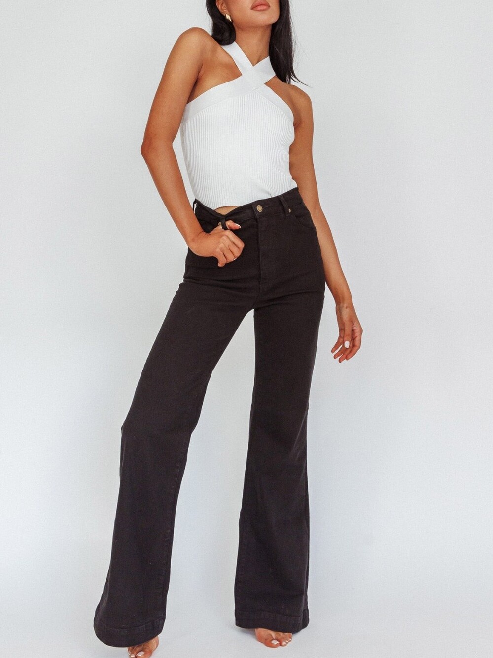 ROLLA'S Eastcoast Flare In Jet Black Size 32